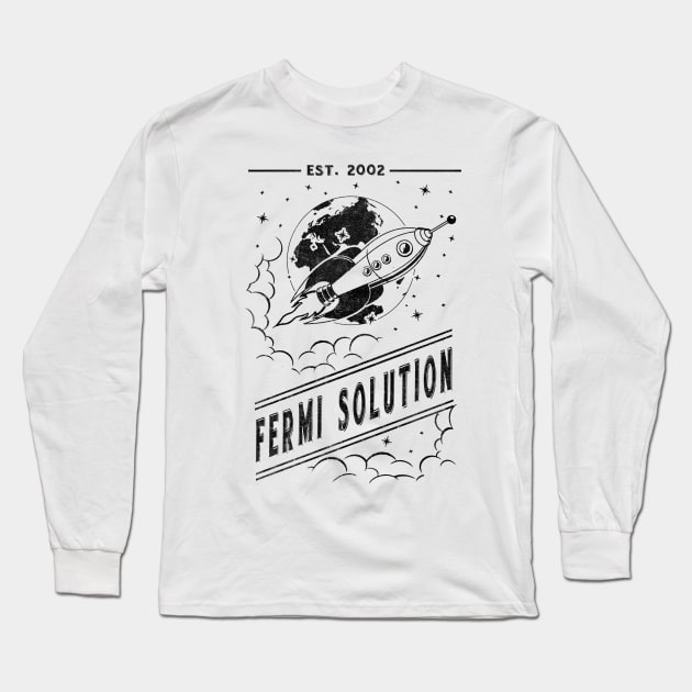 The Fermi Solution (black monochrome) Long Sleeve T-Shirt by nukular_designs